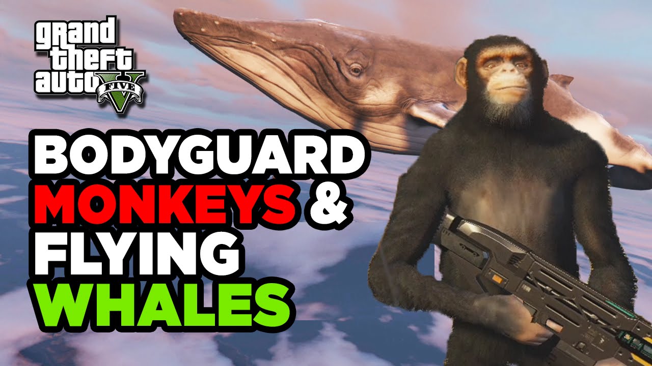 Bodyguard Monkeys & Flying Whales - Top GTA V Mods