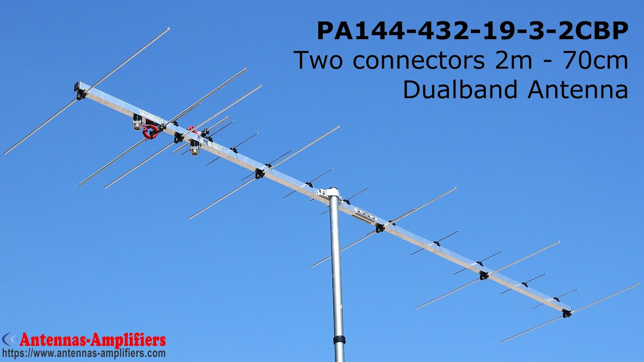 Ham Radio 2m/70cm Yagi: PA144-432-19-3-2C - Two connector dual-band antenna
