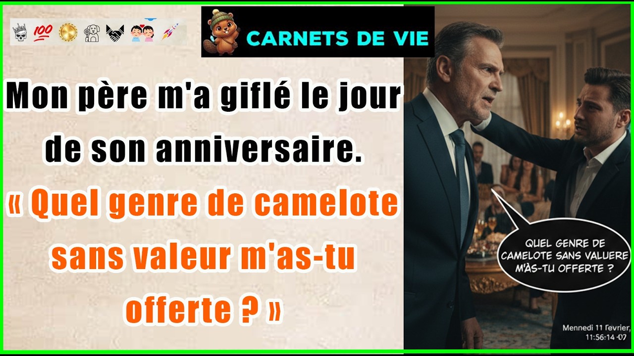 Le jour de son anniversaire, mon père m’a giflé — « C’est quoi ce cadeau sans valeur ? »