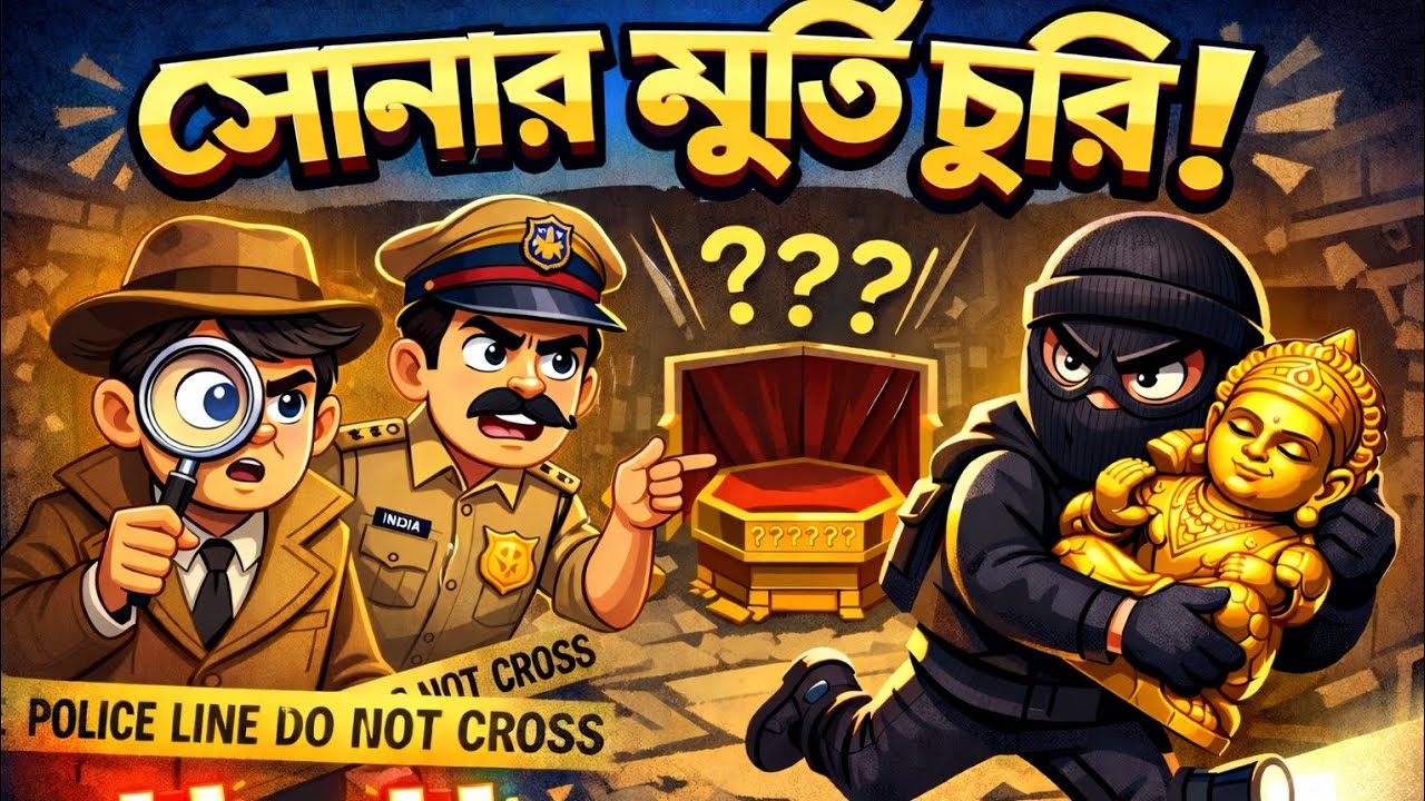 সোনার মূর্তি উদ্ধার। JD Animation । বাংলা কার্টুন । 