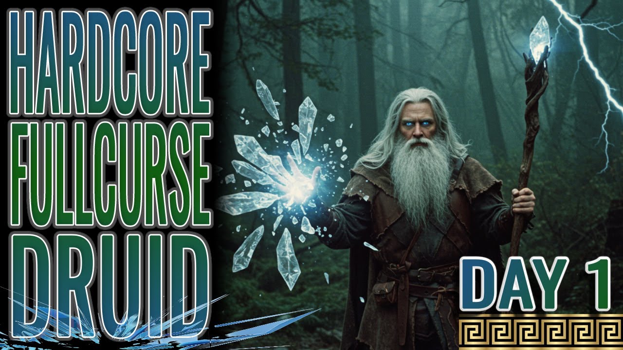 Titan Quest - Day 1 Hardcore Cursed Druid (Nature + Storm) !rip