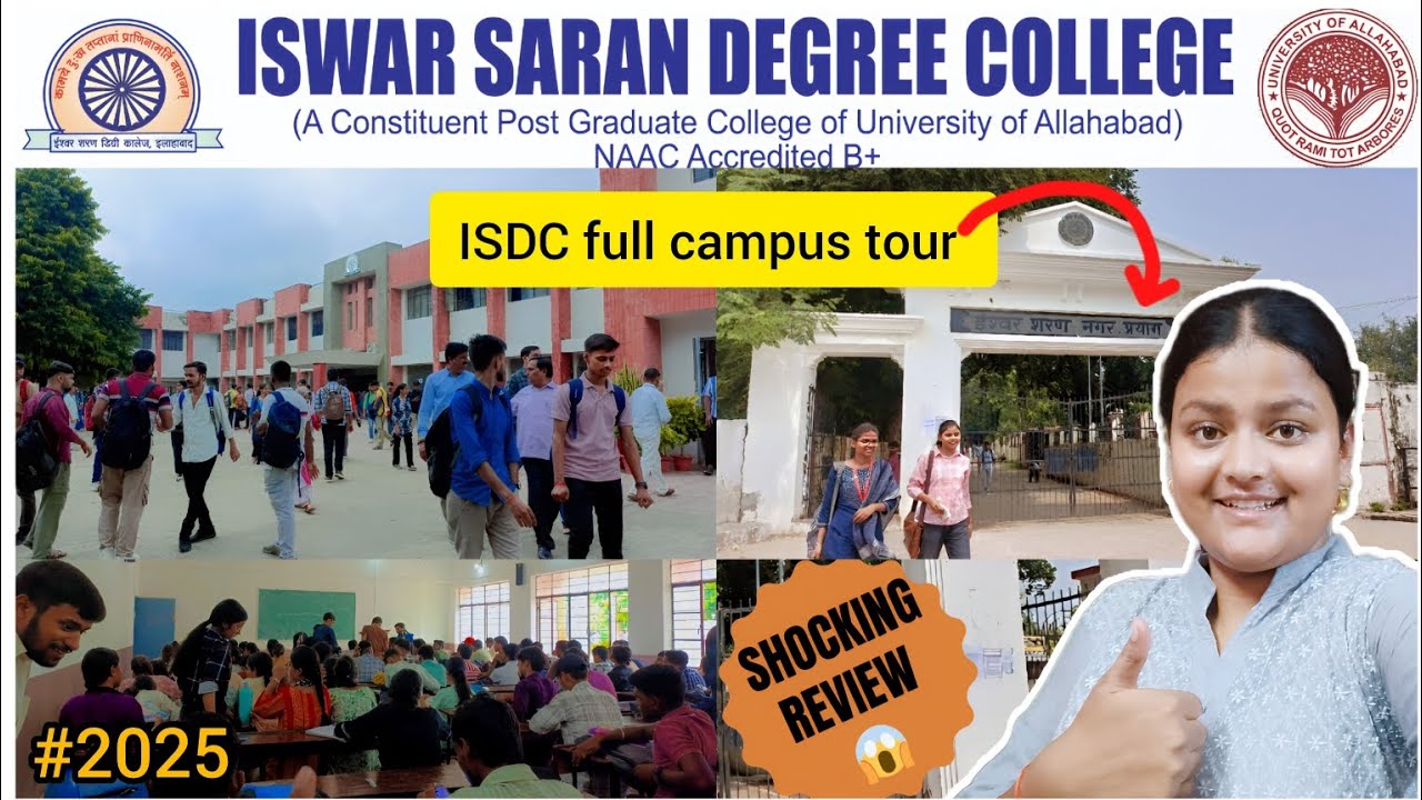 ISDC Full campus tour||iswar Saran degree college #vlog #allahabaduniversity #cuet #college #tour 