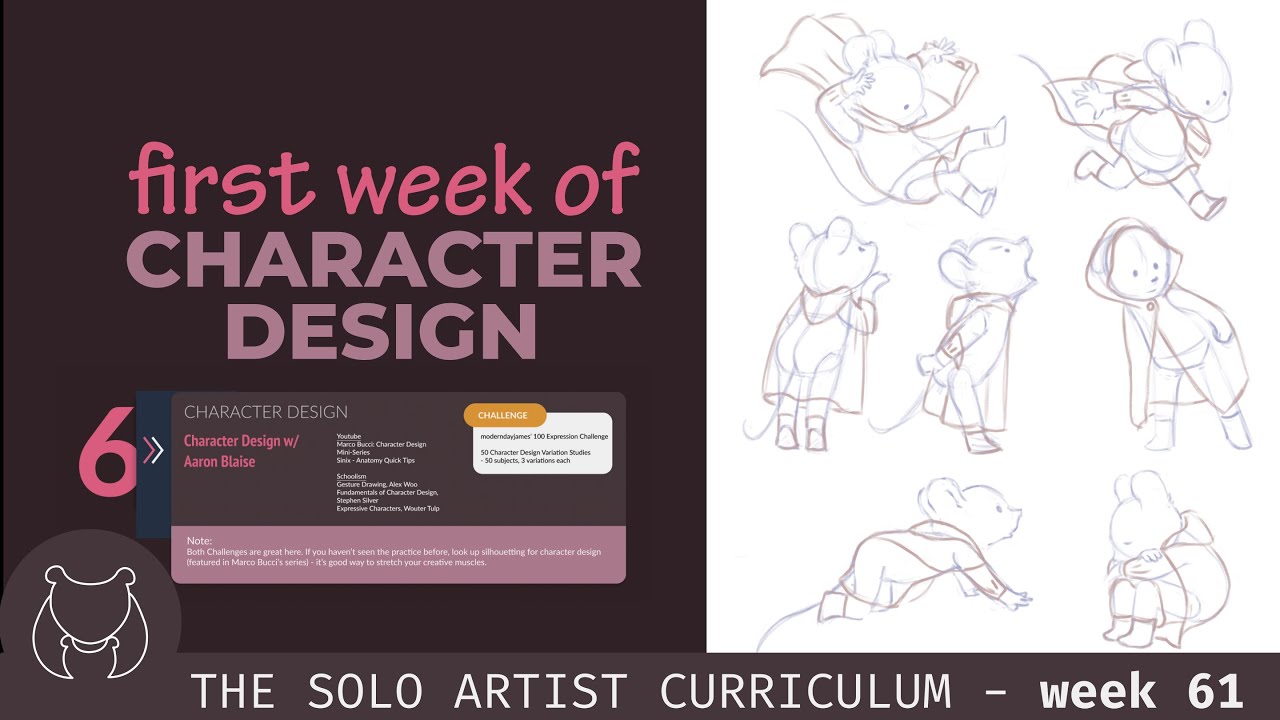 Starting Character Design - The Solo Artist Curriculum Self-taught art journey