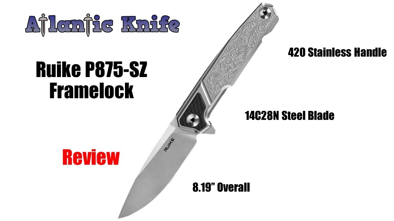 Ruike P875-SZ Framelock w/ Betaplus Folding Knife Review | Atlantic Knife Reviews 2020