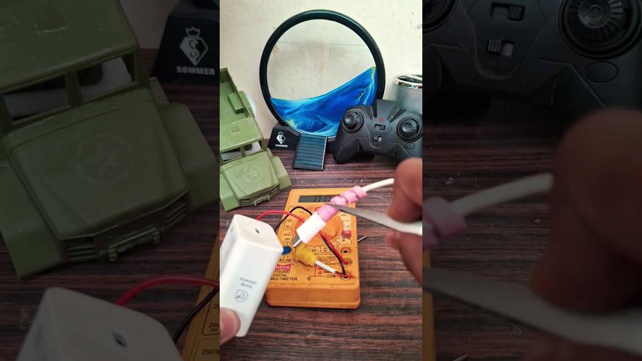 checking type C cable using type C cable using multimeter