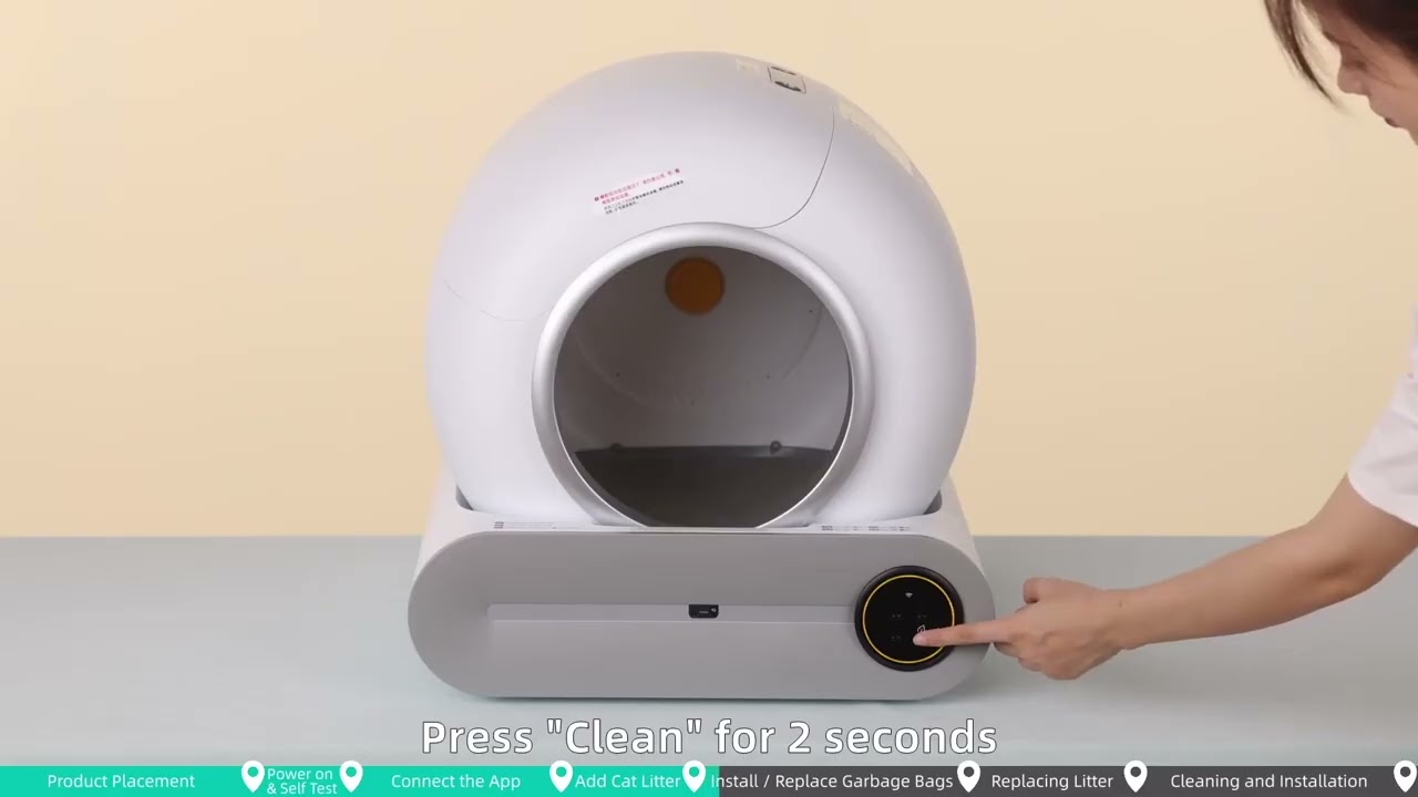 Video handleiding Petlux Automatische kattenbak met App