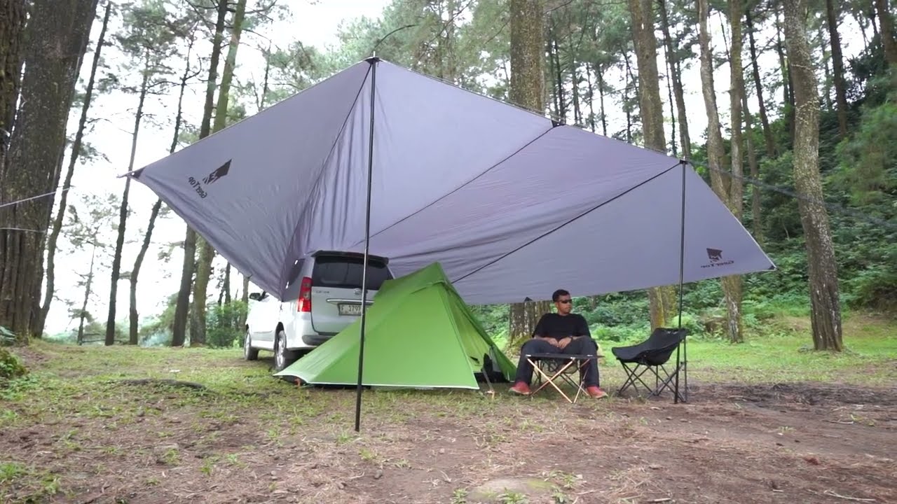 GEERTOP Car Awning - 20m² Shade, Adjustable Poles, Quick Setup​