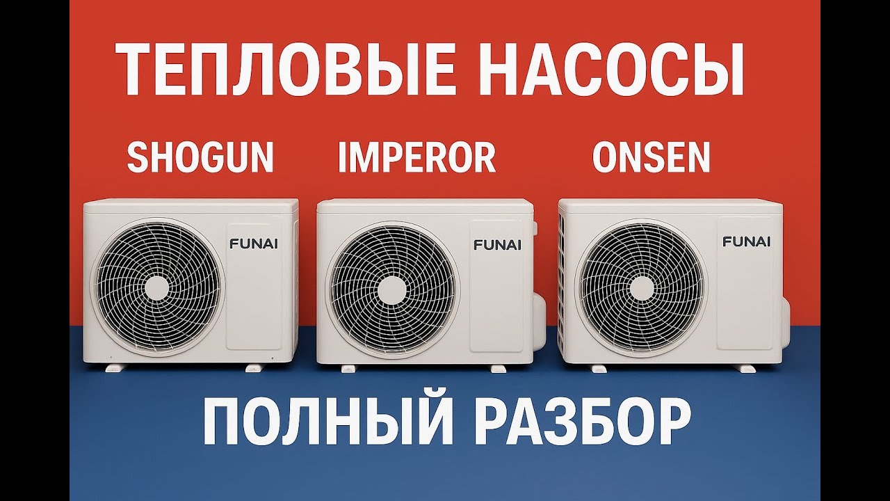 Полный обзор тепловых насосов Funai Shogun Imperor Onsen | Разбор наружных блоков сравнение моделей