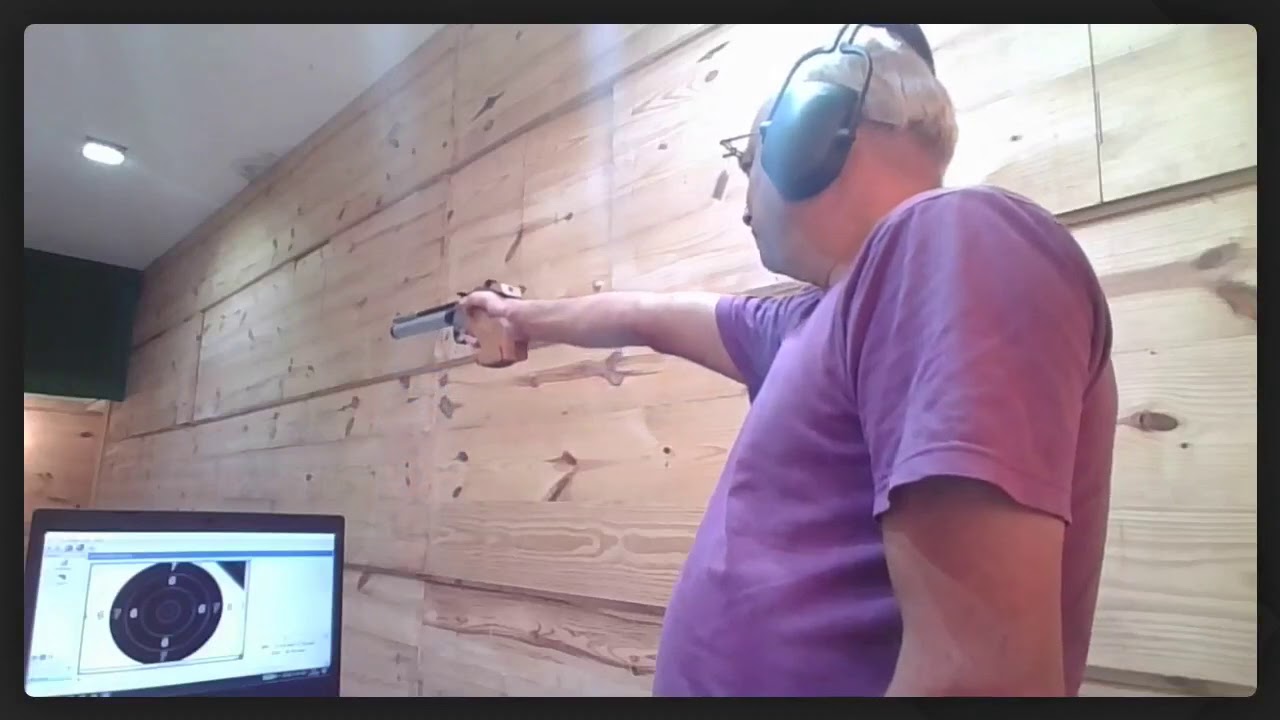 Demo for correct dry firing and live shooting a 10 using correct follow through technique.