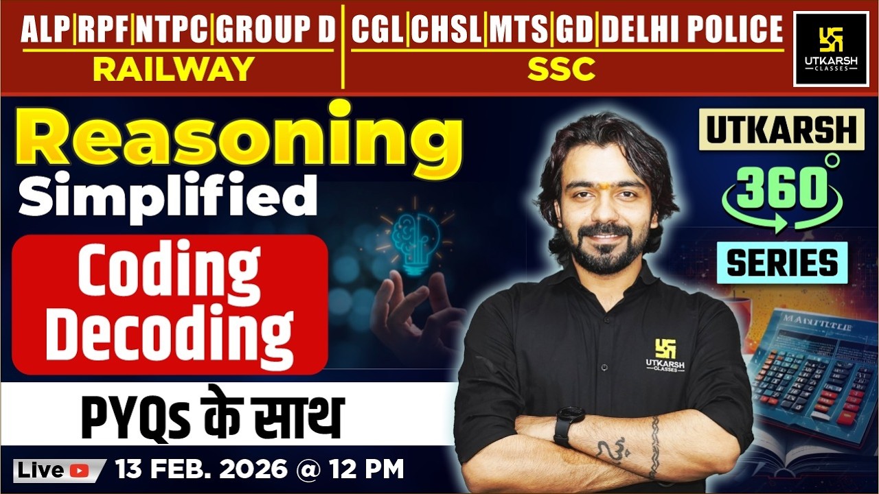 Coding Decoding (Only PYQs) | Reasoning Simplified | Utkarsh 360 Series | Akshay Sir