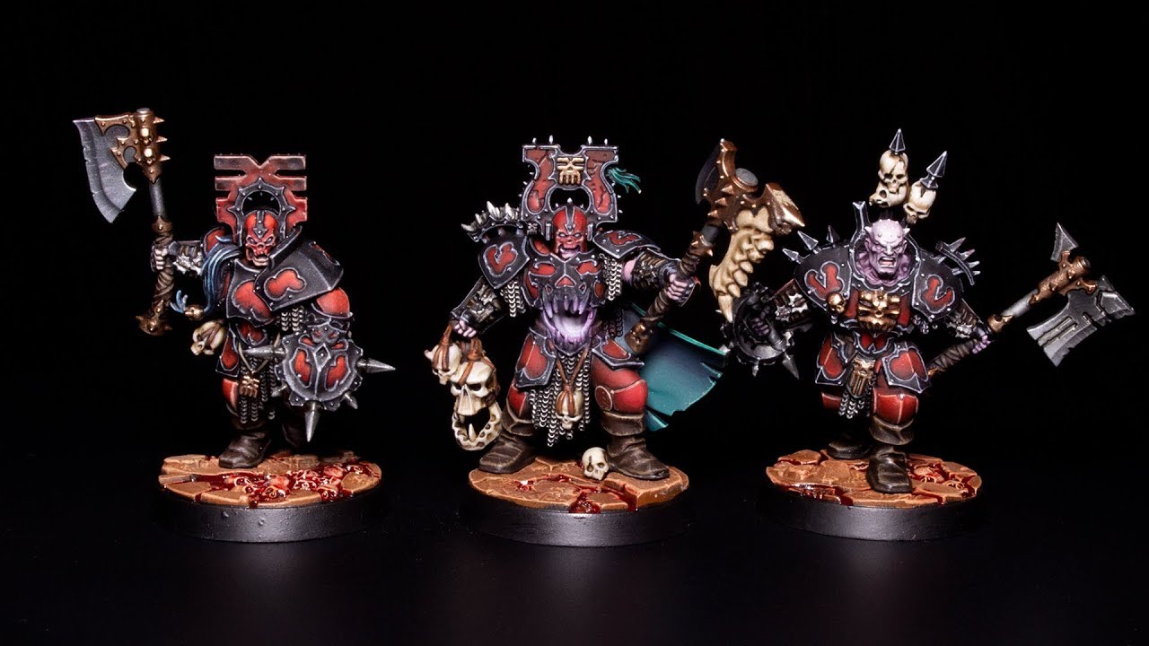 Как рисовать воинов крови Кхорна — Изверги Магорес — Warhammer Underworlds
