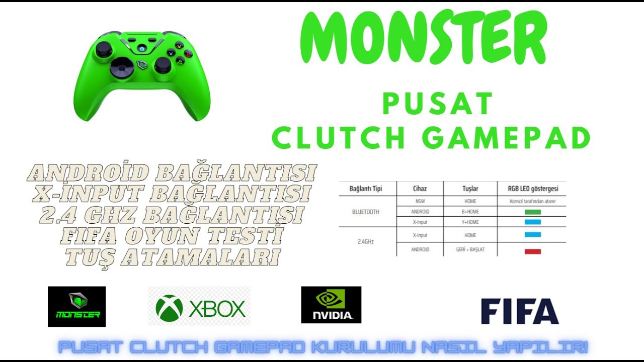 MONSTER PUSAT CLUTCH GAMEPAD KURULUMU VE BAĞLANTILARI NASIL YAPILIR #monsternotebook #gamepad