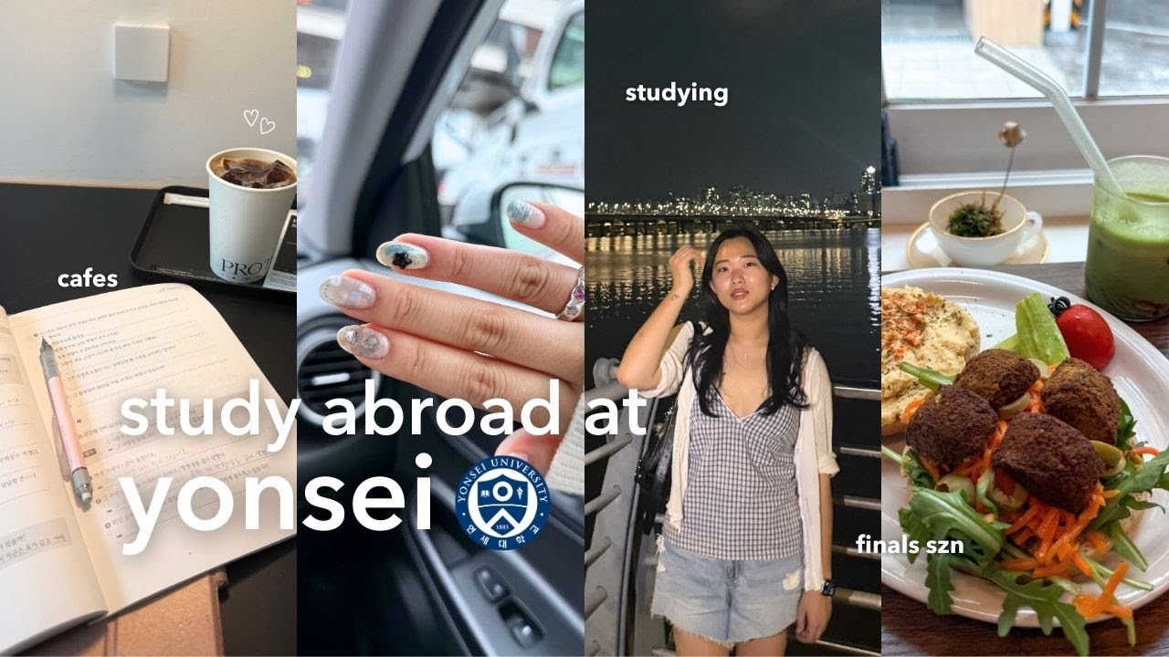 study abroad at YONSEI 🦅 finals szn, studying, cafes, hanging w/friends