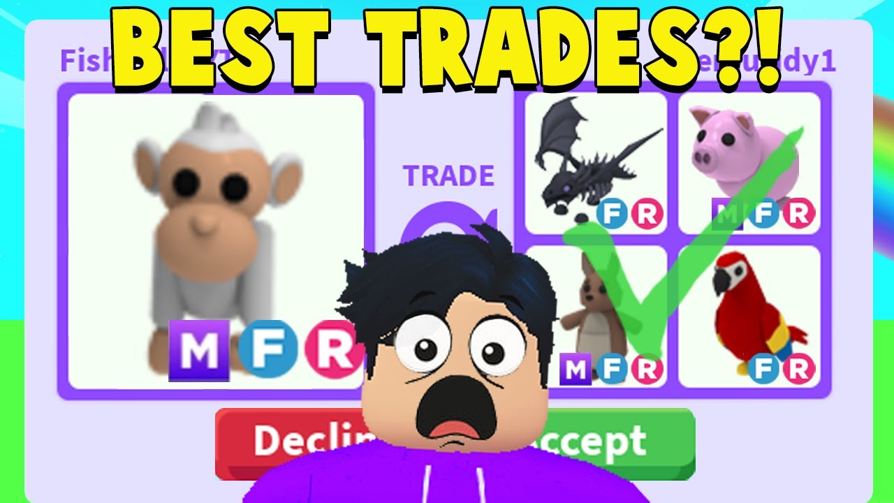 Торгуем МЕГА ОБЕЗЬЯНОЙ-АЛЬБИНОСОМ! (RICH ADOPTE ME TRADES)
