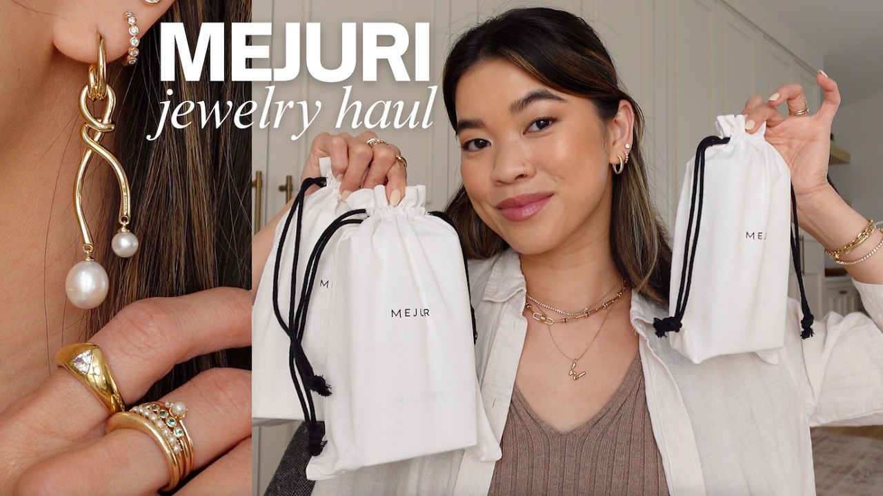 Mejuri Summer Jewelry Try On Haul | My favorite new arrivals unboxing and try on! My Mejuri Picks 🤍
