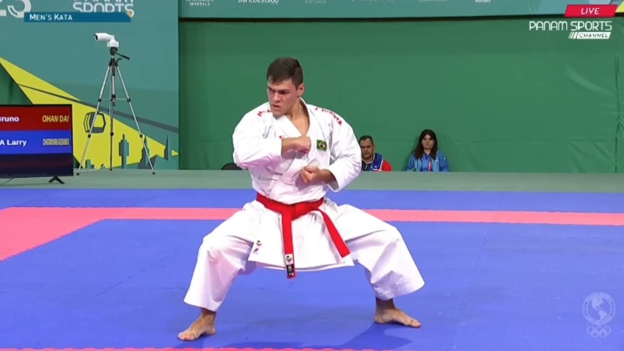 Bruno Conde 🇧🇷 VS Larry Aracena 🇩🇴. Bronze. Male Kata. Panamerican Games Santiago 2023.