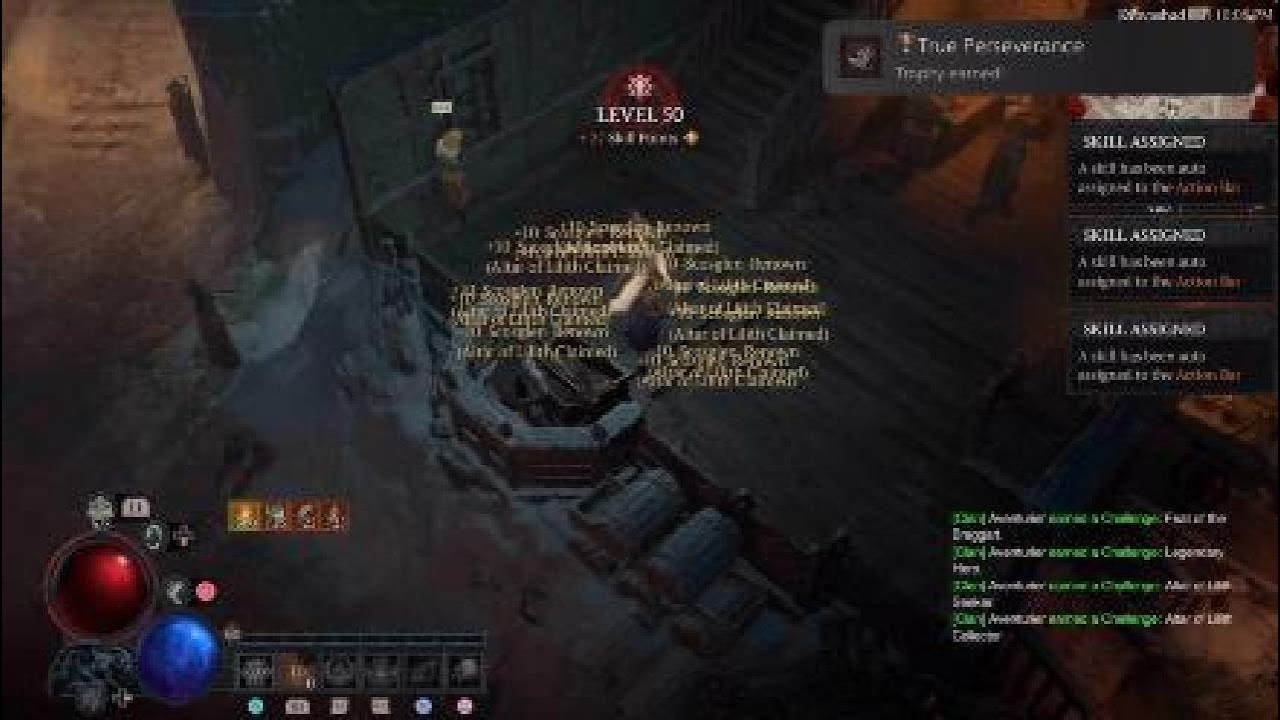 Diablo 4:The Fastest Way To Reach Level 50 On Hardcore! (True Perseverance Trophy)