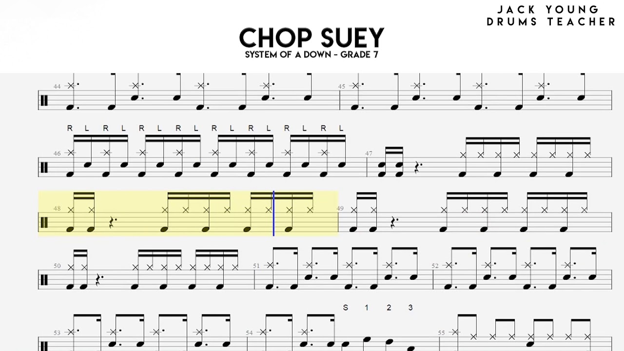 How To Play Chop Suey On Drums!