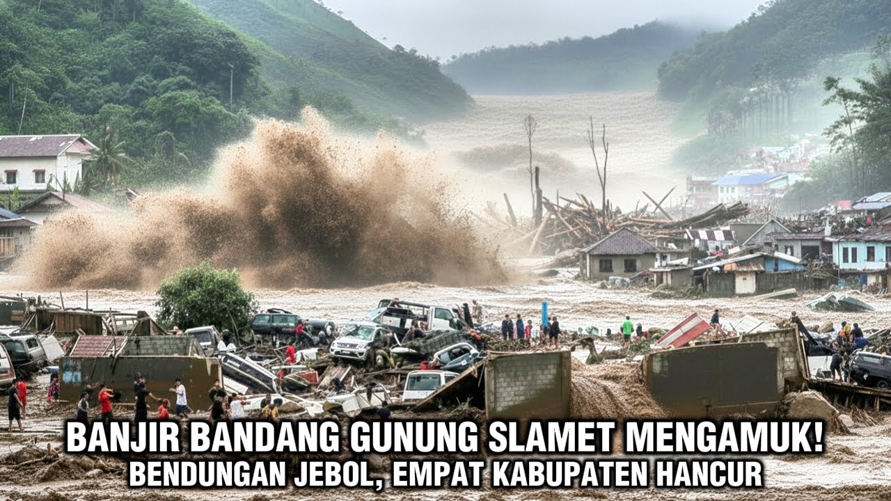 BANJIR BANDANG GUNUNG SLAMET | BATU DAN KAYU MENERJANG PURBALINGGA HINGGA PEMALANG