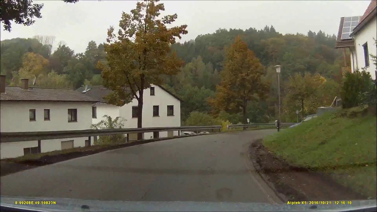 Ortsdurchfahrt im Odenwald/ERB: Oberzent/Hetzbach  -  Umleitung (SO rein, Nord raus)