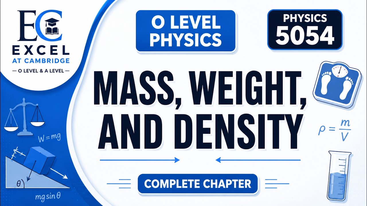 Mass, Weight, and Density | O Level Physics 5054 | Complete Chapter