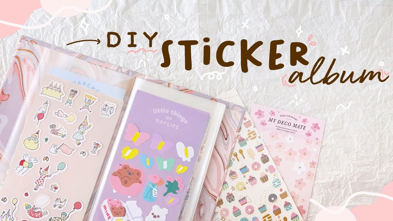 🍒 DIY Sticker Book / Sticker Album (click CC for Indo Sub) 🍒