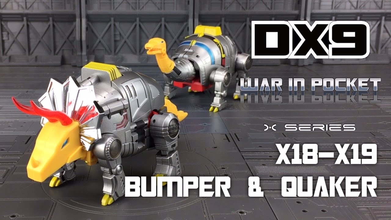 DX9 Toys War in pocket X18 X19 BUMPER and QUAKER Transformers Dinobots Slag and Sludge