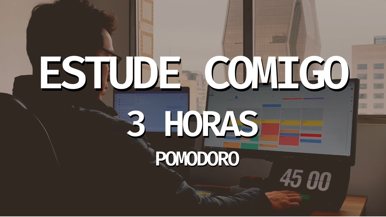 Estude comigo por 3 horas | Hiperfoco playlist | Pomodoro 45/15