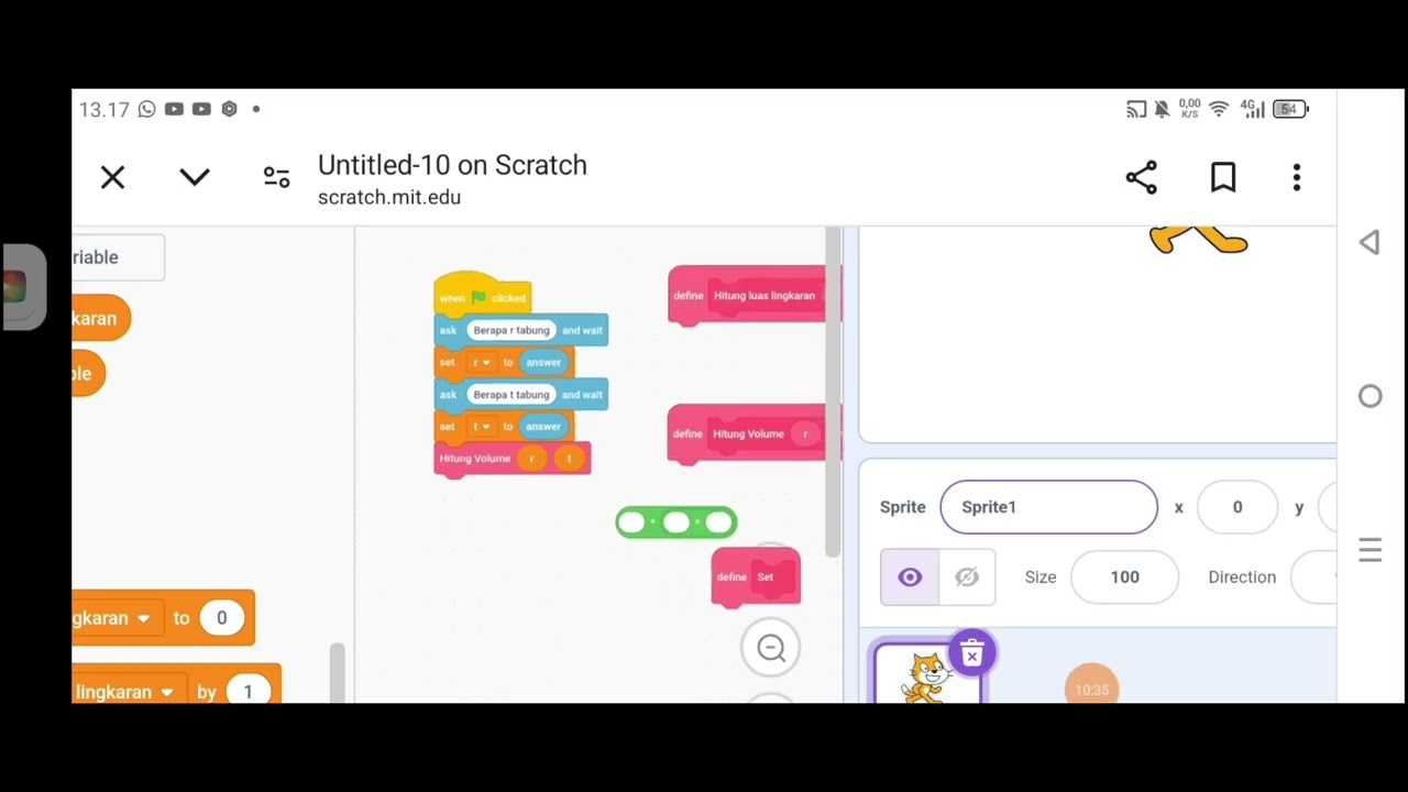 Tutorial Scratch cara menghitung Volume Tabung #scratch #volume #menghitung #tutorial #fypviral #sub