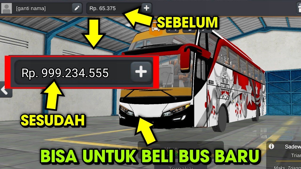 Tanpa Narik Jadi Sultan !! Cara Mendapatkan Banyak Uang di BUSSID Secara Instan