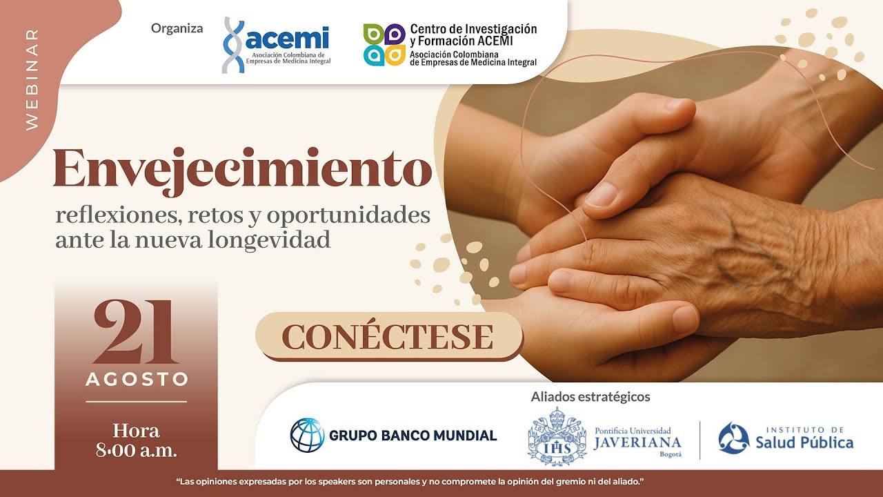 WEBINAR Envejecimiento: reflexiones, retos y oportunidades ante la nueva longevidad