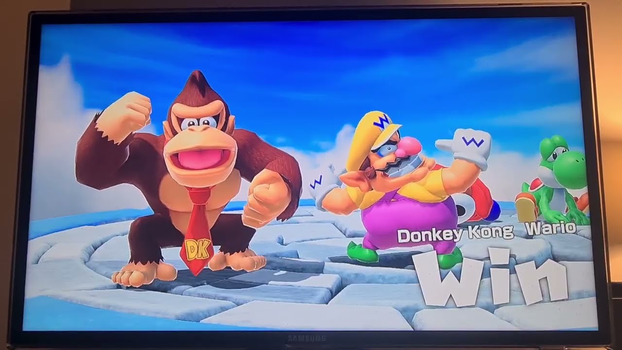Super Mario Party Jamboree #101 Goomba Lagoon Wario vs Yoshi vs Donkey Kong vs Shy Guy
