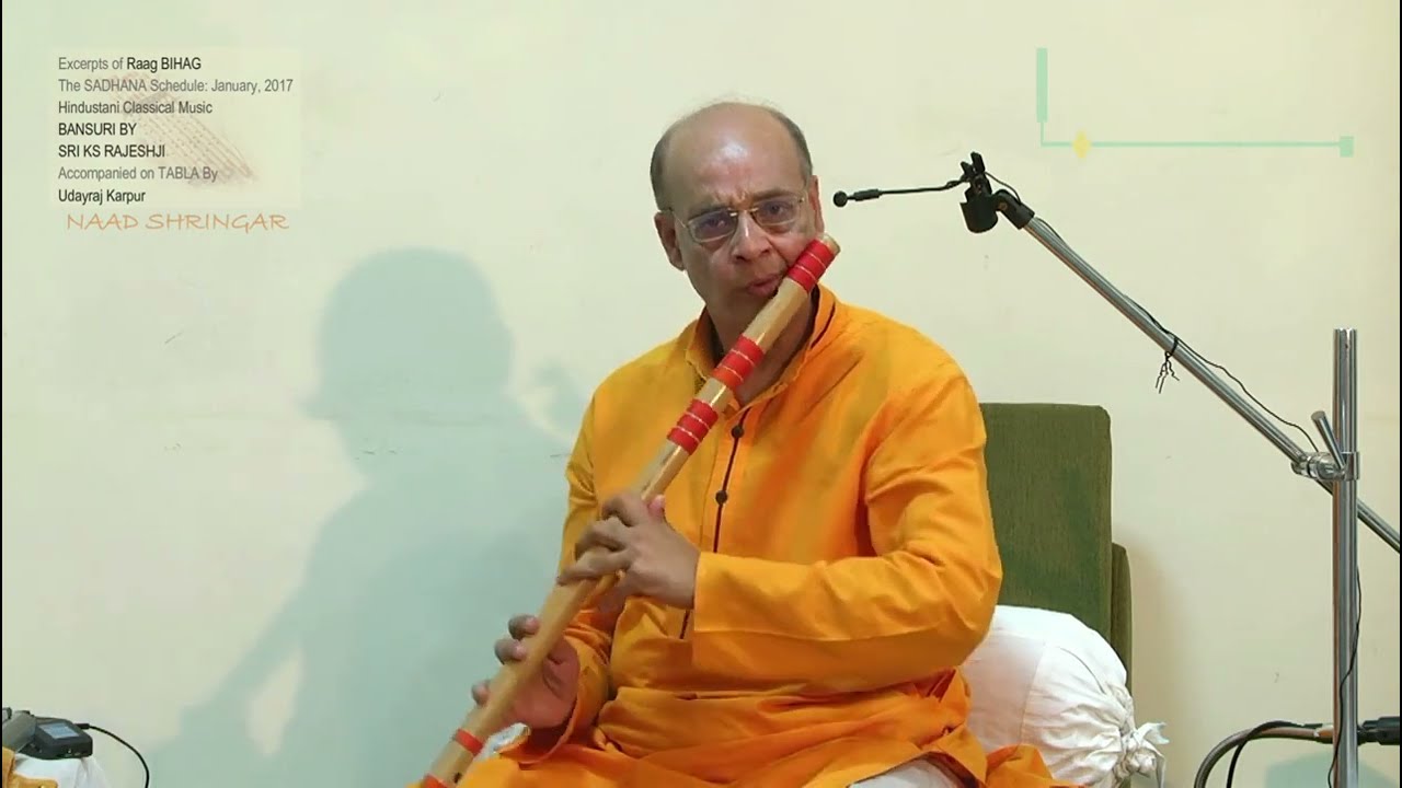 Raag BIHAG on The Bansuri by Sri KS Rajeshji - Alaap followed by Composition in Taal Roopak 7 Beats