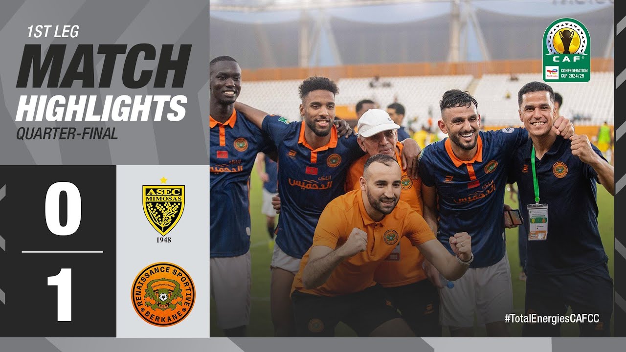 #TotalEnergiesCAFCC | HIGHLIGHTS | ASEC Mimosas 🆚 RS Berkane | Quarter-Finals 1st Leg | 2024/25