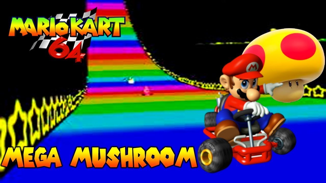 Mario Kart 64 but it has Mega Mushroom Romhack/Mod