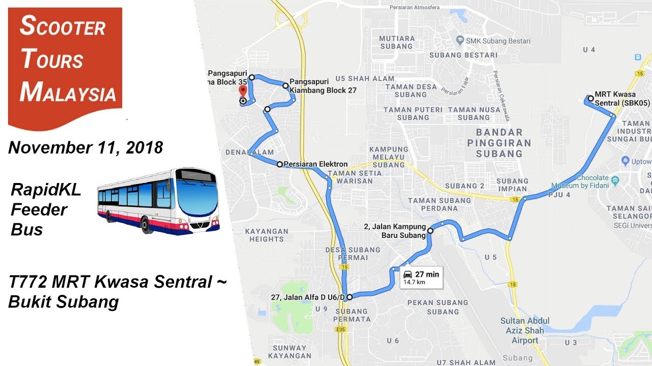 MRT  Feeder: T772 MRT Kwasa Sentral ~ Bukit Subang
