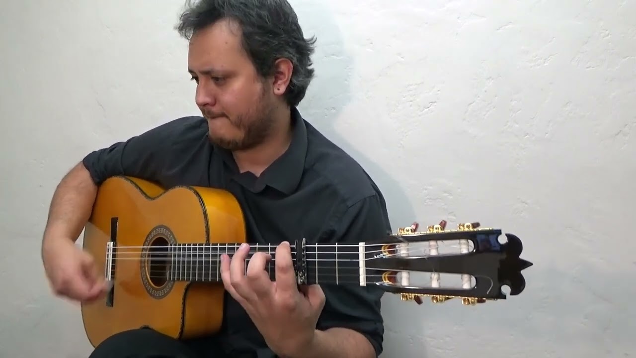2022 Pedro Maldonado cutaway  Model Andalucia flamenco guitar Misael Barraza-Diaz plays his Bulerias