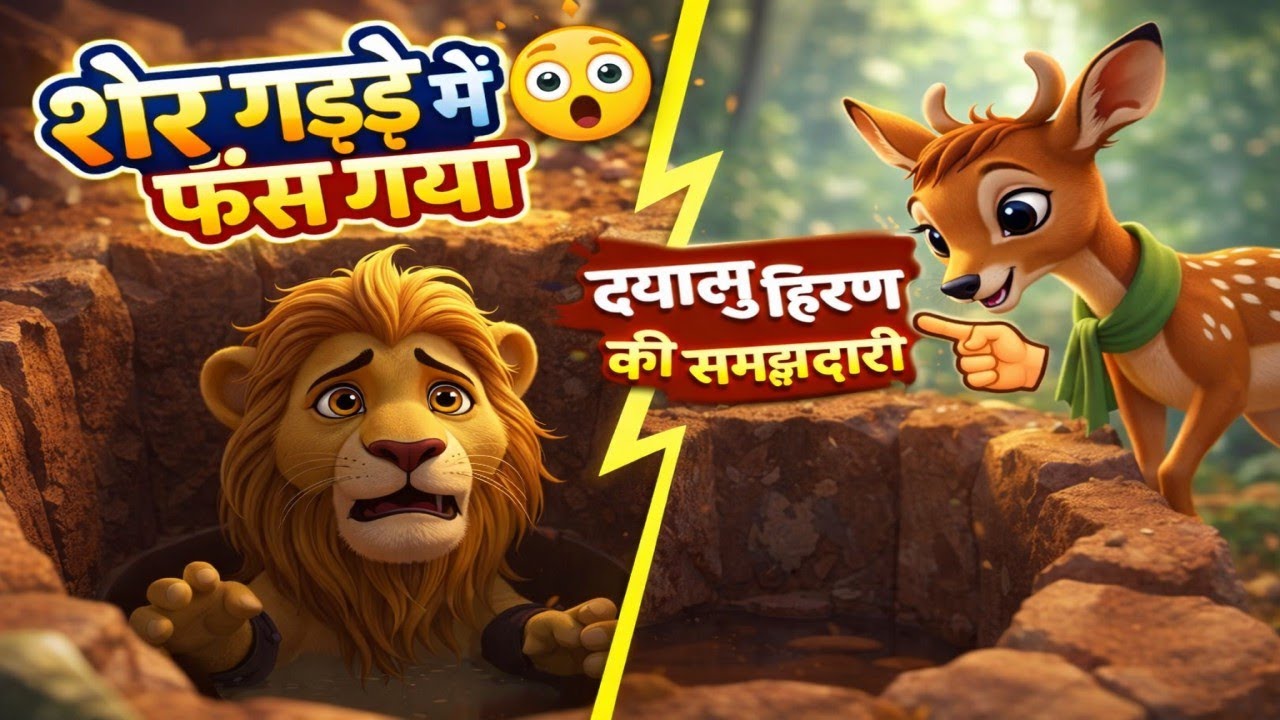 दयालु हिरण और घमंडी शेर की कहानी | Moral Story in Hindi | Kids Story