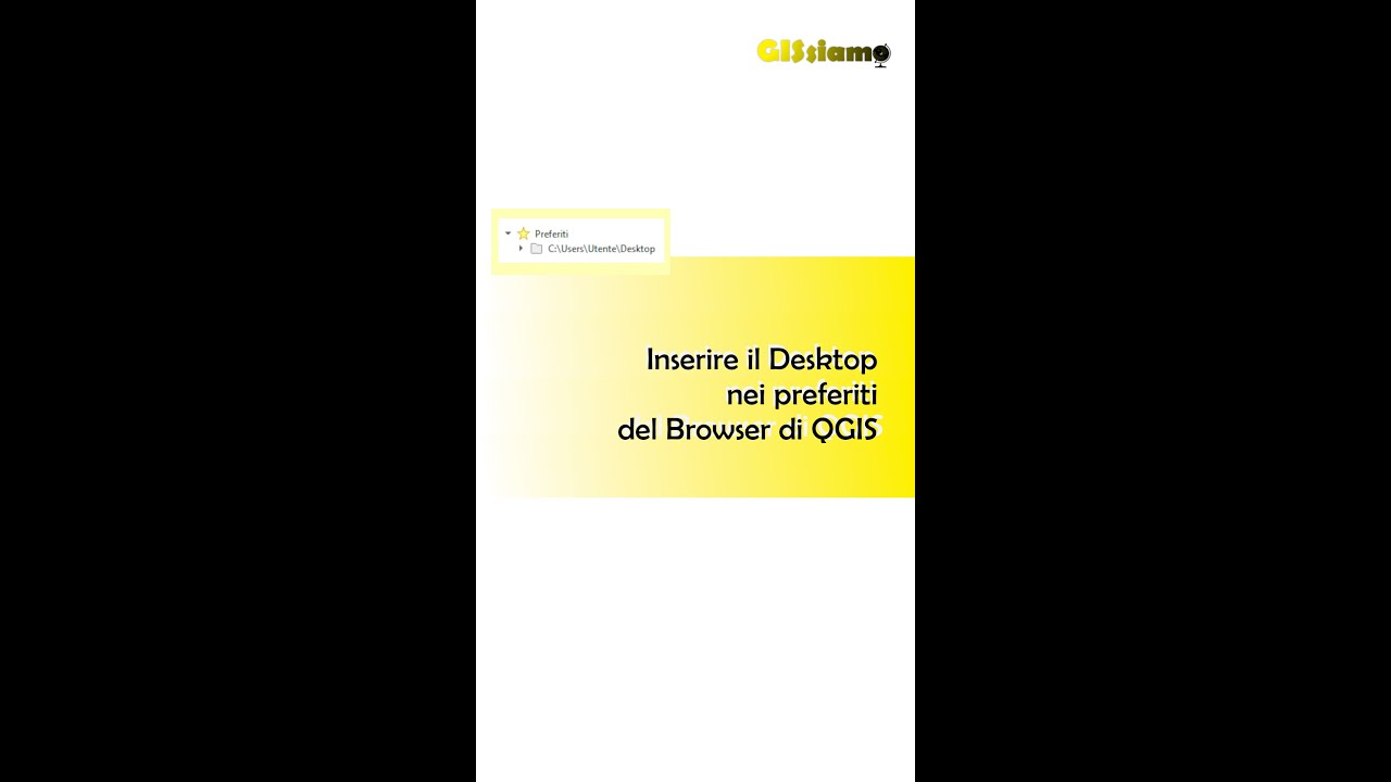 Inserire il Desktop nei preferiti del Browser di QGIS #short #qshorts