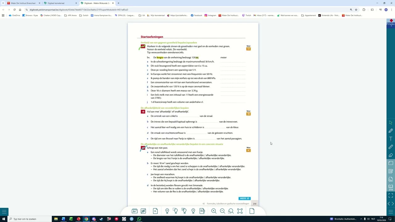 Les 3MWW2 - Formules en verbanden