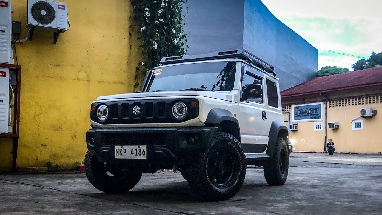 Full exhaust system on a 2025 Suzuki Jimny