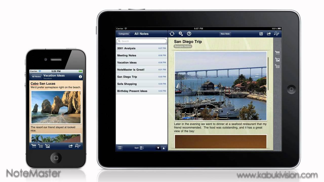 NoteMaster for iPhone and iPad