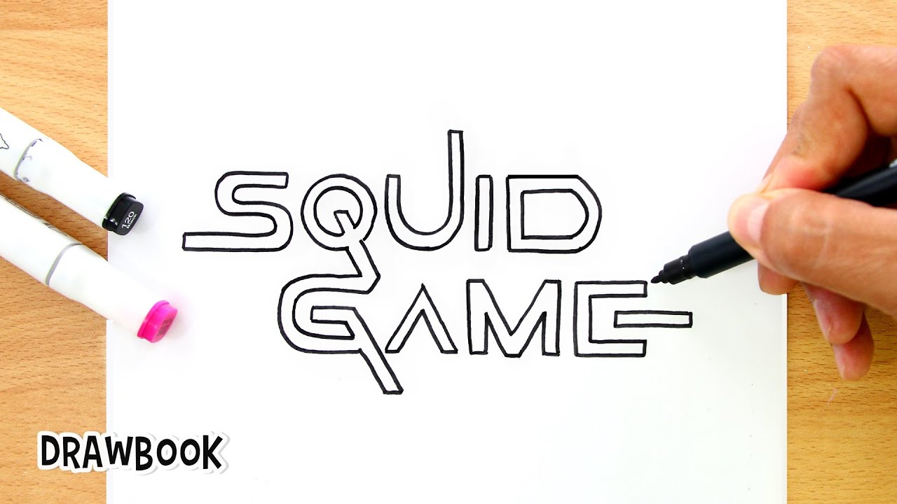 How to Draw the SQUID GAME Movie LOGO