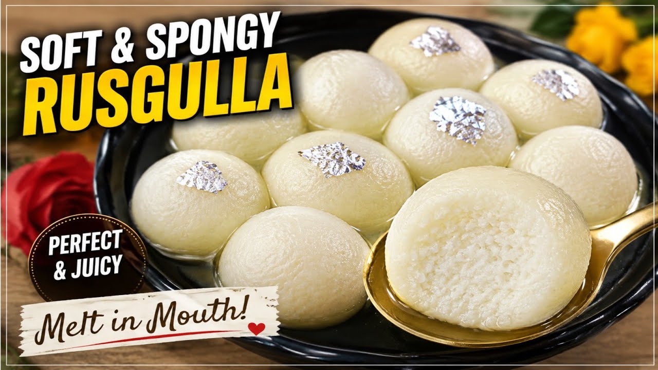 घर पे बनाये हलवाई जैसा स्पंजी रसीला रसगुल्ला ll Rusgulla recipe ll spongy rusgulla ll