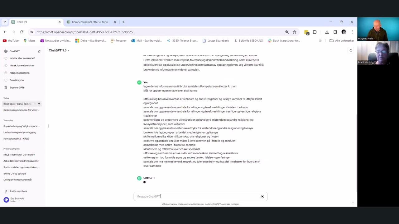 Legg på kontekst i ChatGPT