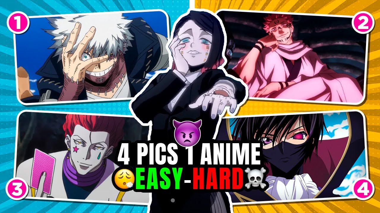 4 ЗЛОДЕЯ 1 АНИМЕ👿 (☠️ТРУДНО ➜ ОЧЕНЬ ЛЕГКО😮‍💨) | КВИЗ 4 КАРТИНКИ 1 АНИМЕ