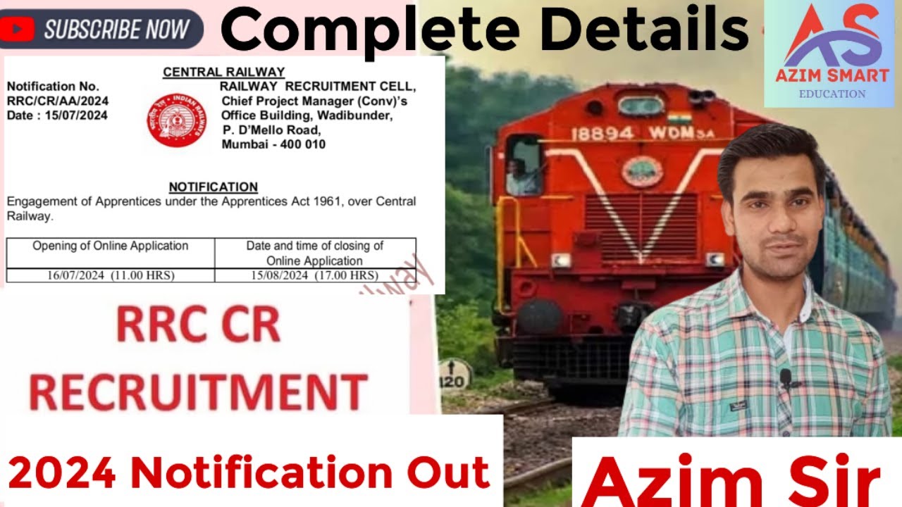 Central Railway RRC CR Various Trade Apprentices 2024 Apply Online for 2424 Post