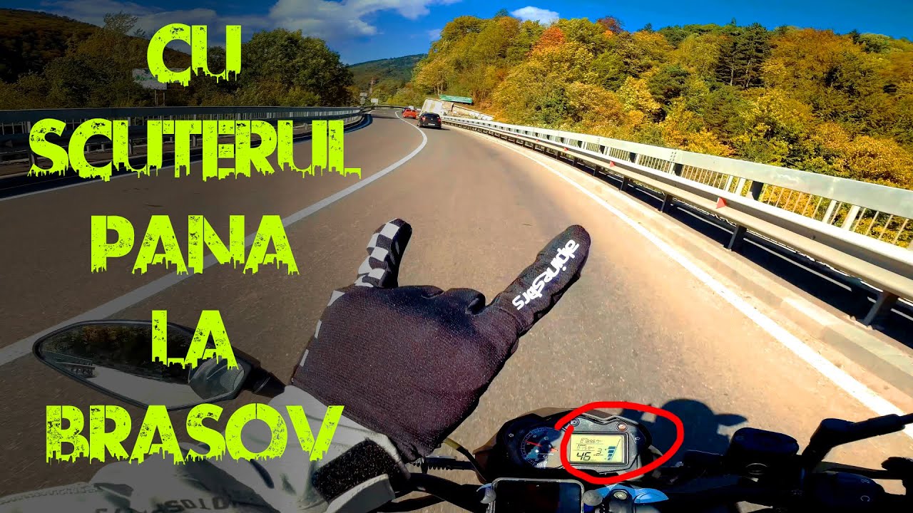 De la Bucuresti pana la Brasov pe motoscuter - CAT AM FACUT?