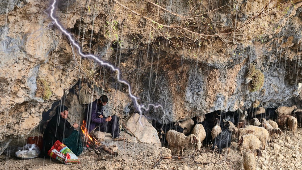 Nomadic Life | Surviving a Deadly Storm: An Elderly Mother & Disabled Son in a Mountain Cave
