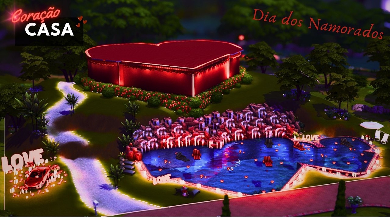 Construí uma Casa em FORMA de CORAÇÃO 💖 | The Sims 4